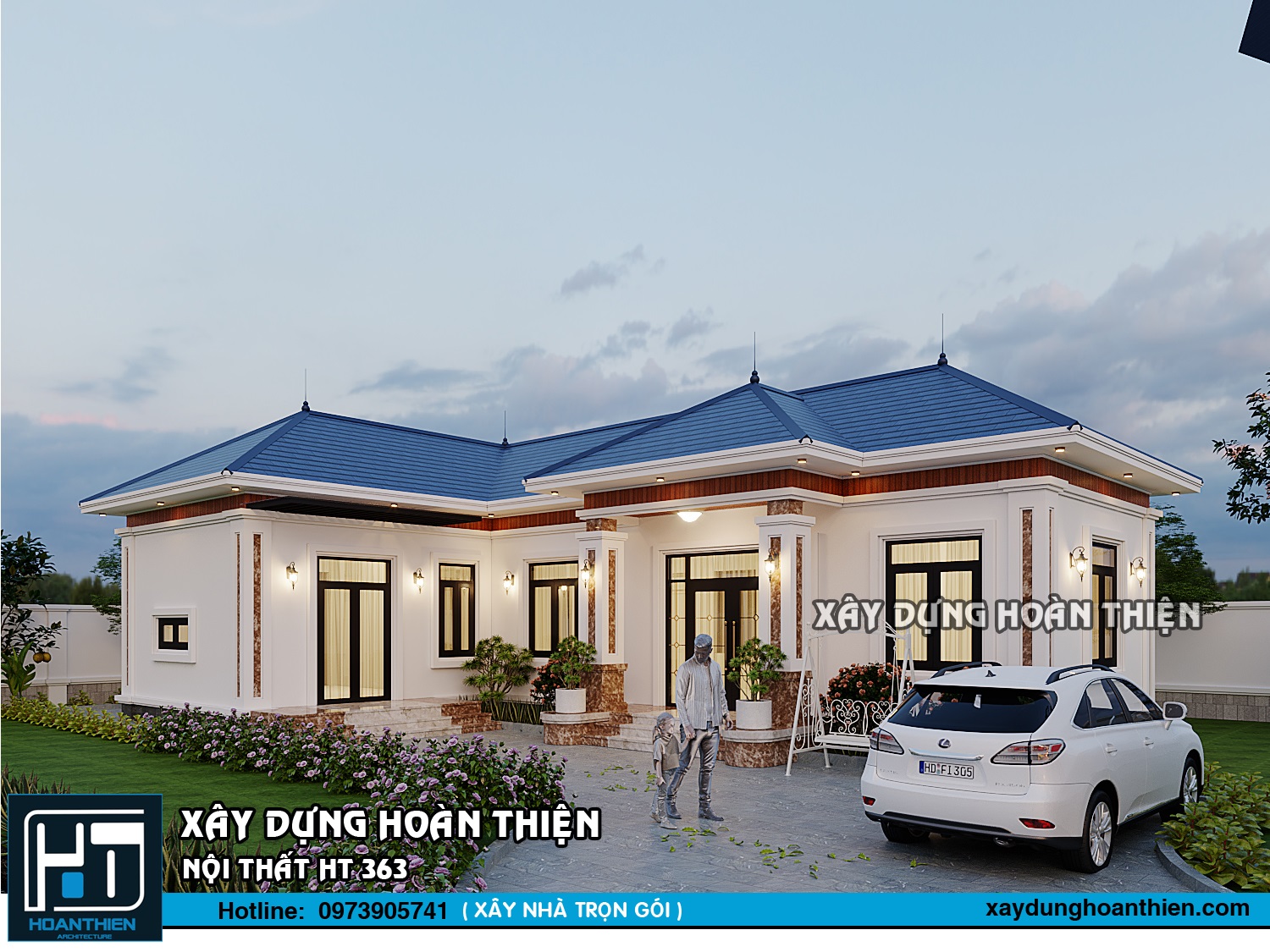 biệt thự mái Nhật 1 tầng hiện đại Vĩnh Bảo