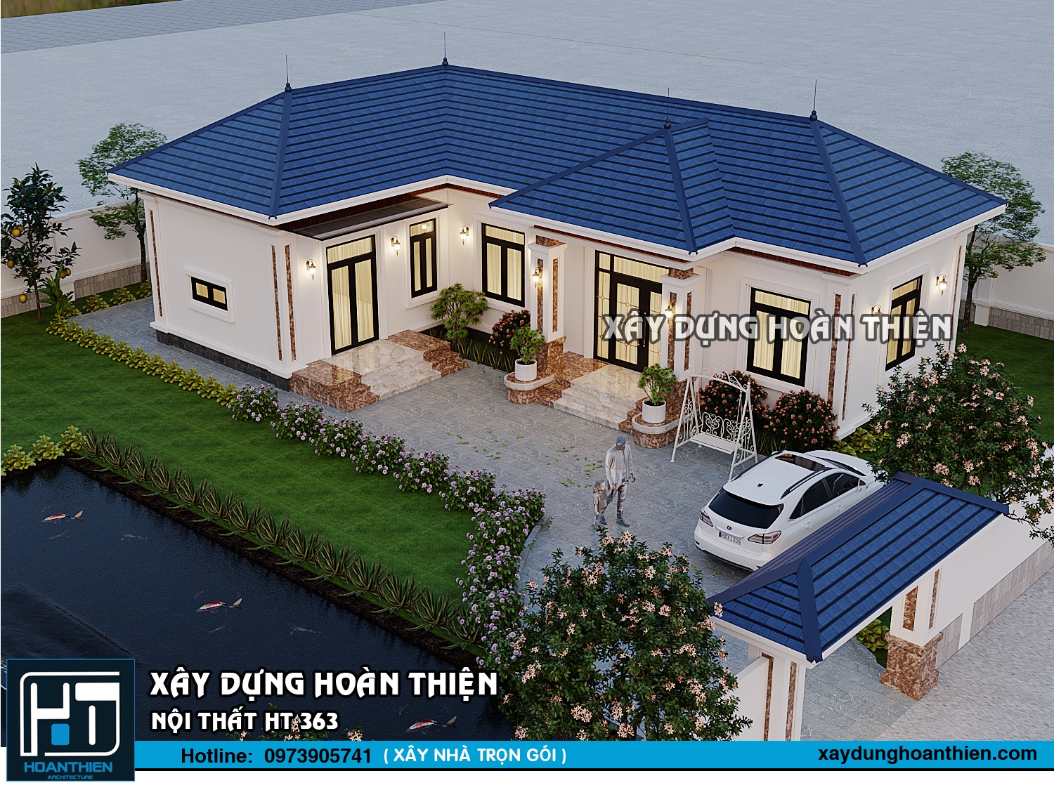 biệt thự mái Nhật 1 tầng hiện đại Vĩnh Bảo
