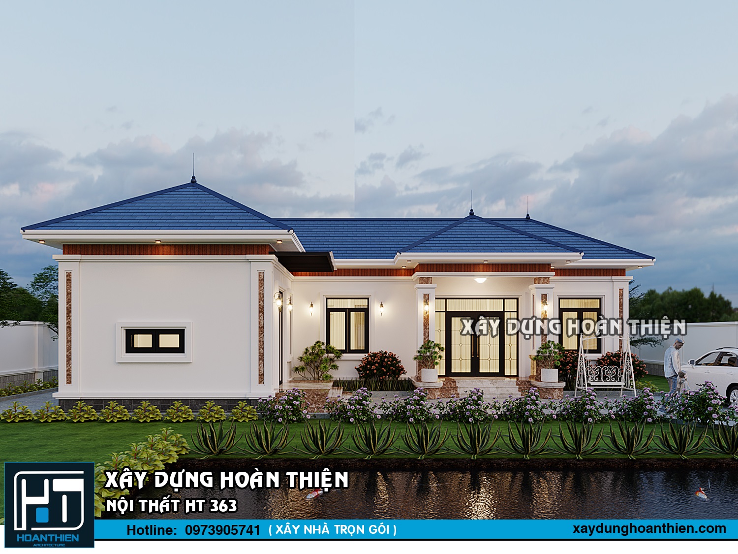 biệt thự mái Nhật 1 tầng hiện đại Vĩnh Bảo
