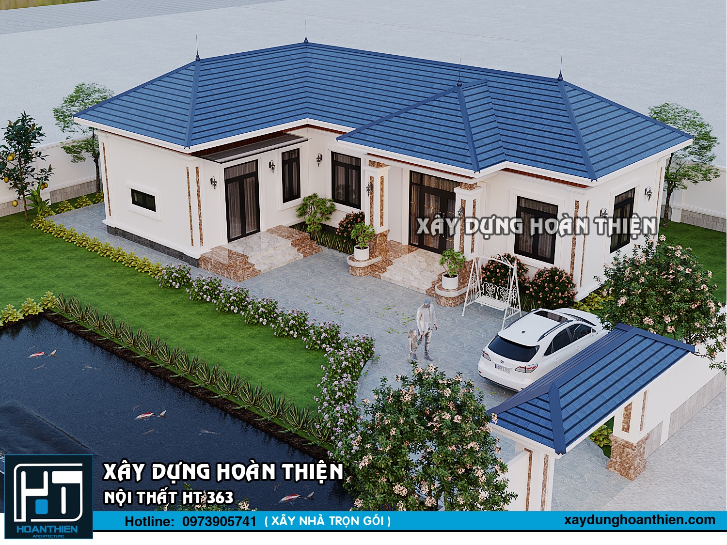 biệt thự mái Nhật 1 tầng hiện đại Vĩnh Bảo