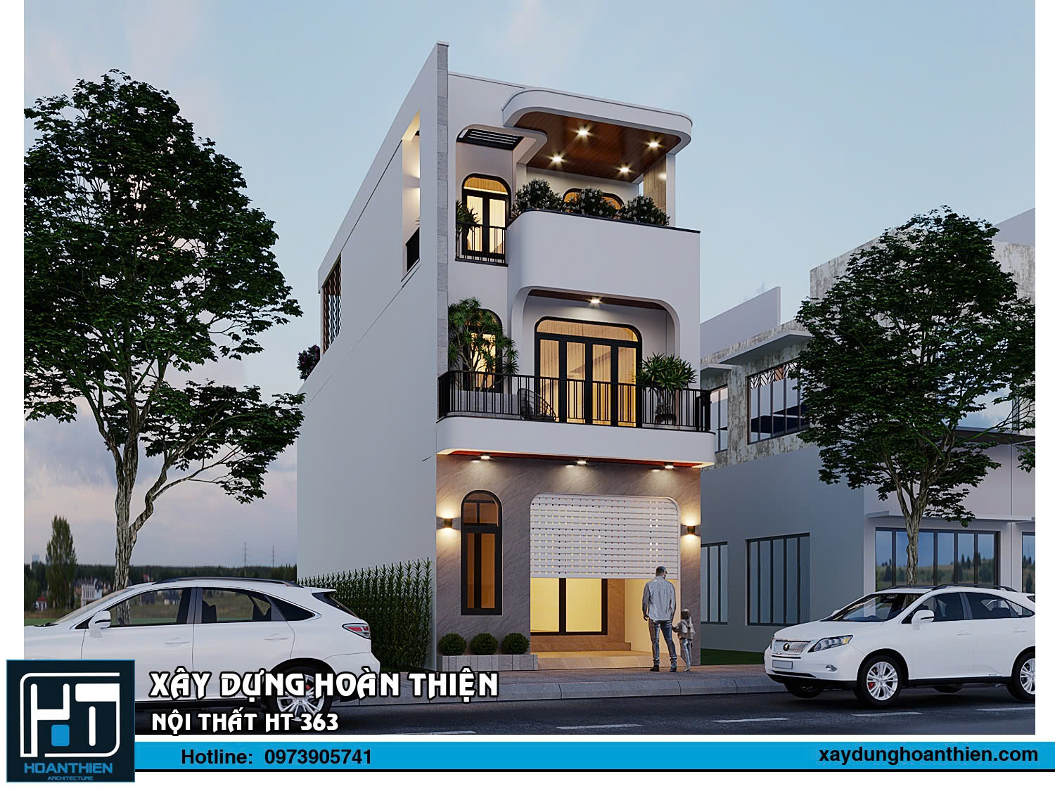 Thiết kế nhà ông 3 tầng hiện đại sang trọng đẳng cấp tại Hải Phòng