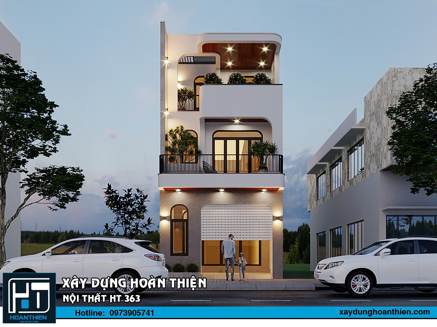Thiết kế nhà ông 3 tầng hiện đại sang trọng đẳng cấp tại Hải Phòng