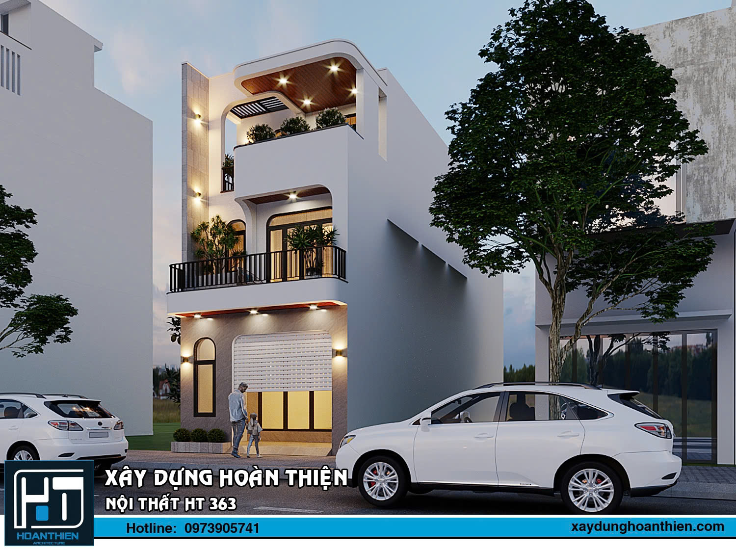 Thiết kế nhà ông 3 tầng hiện đại sang trọng đẳng cấp tại Hải Phòng
