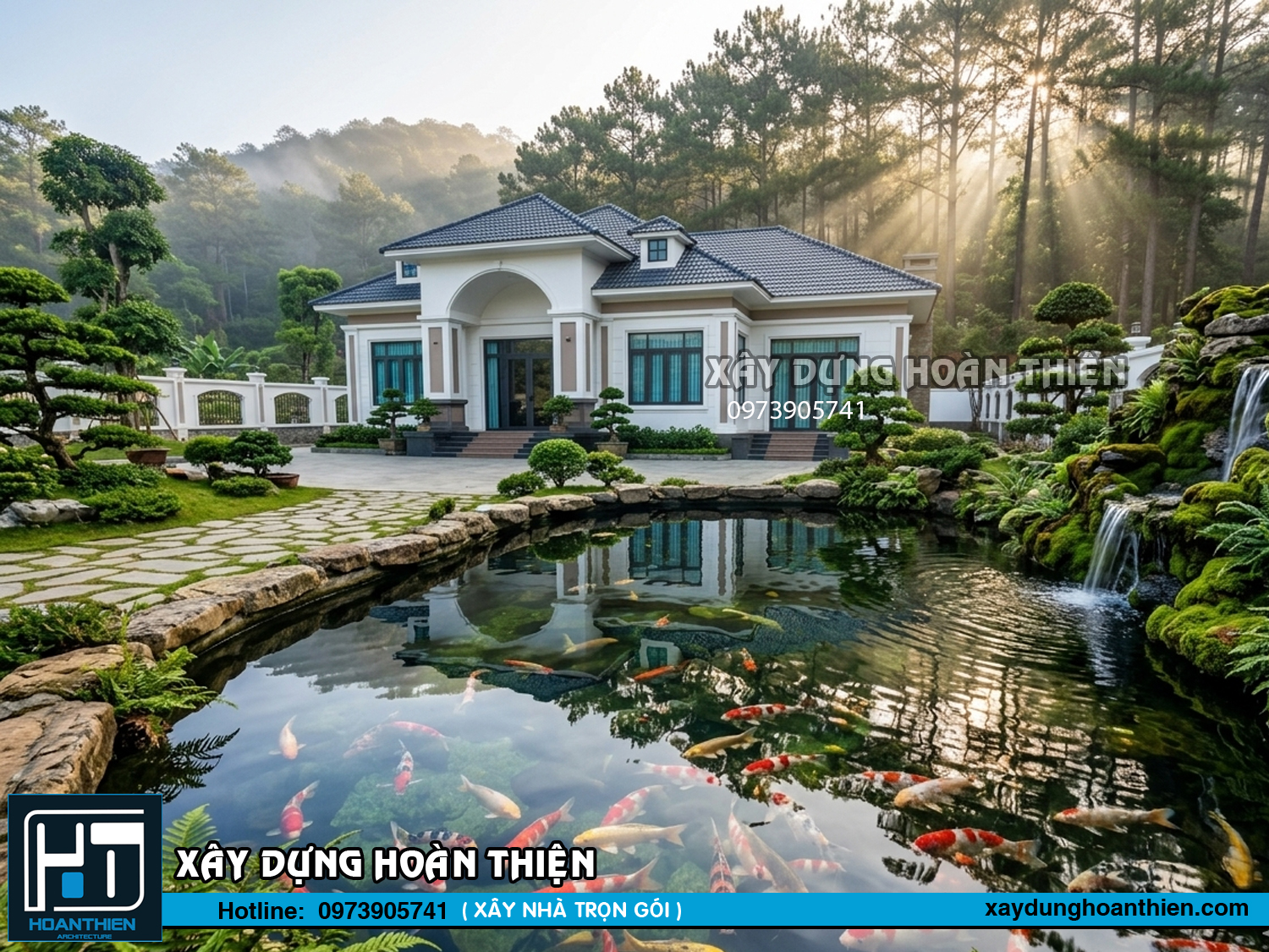 Biệt thự vườn mái Nhật 1 tầng sang trọng đẳng cấp Biệt thự vườn mái Nhật 1 tầng sang trọng đẳng cấp