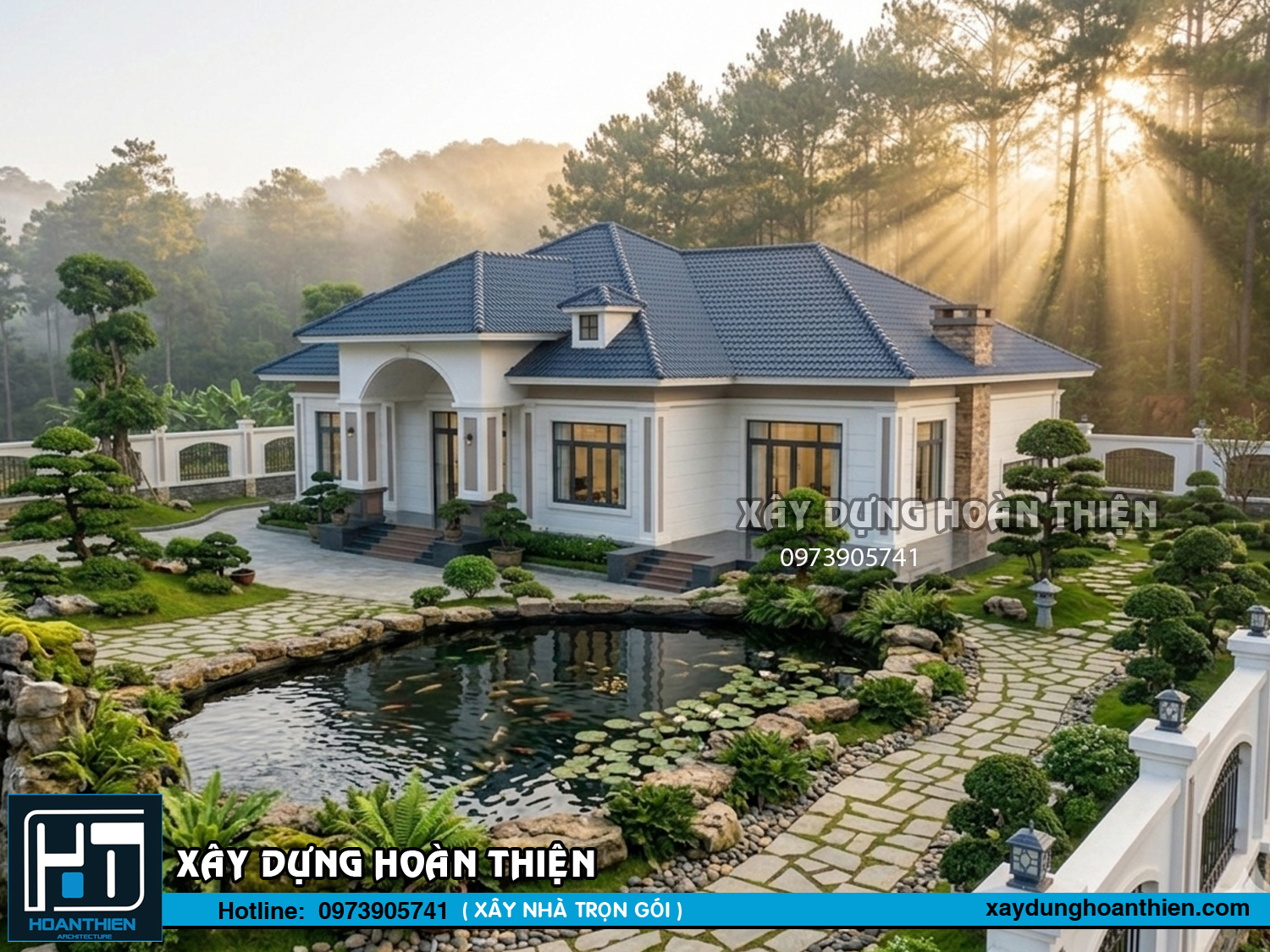 Biệt thự vườn mái Nhật 1 tầng sang trọng đẳng cấp Biệt thự vườn mái Nhật 1 tầng sang trọng đẳng cấp