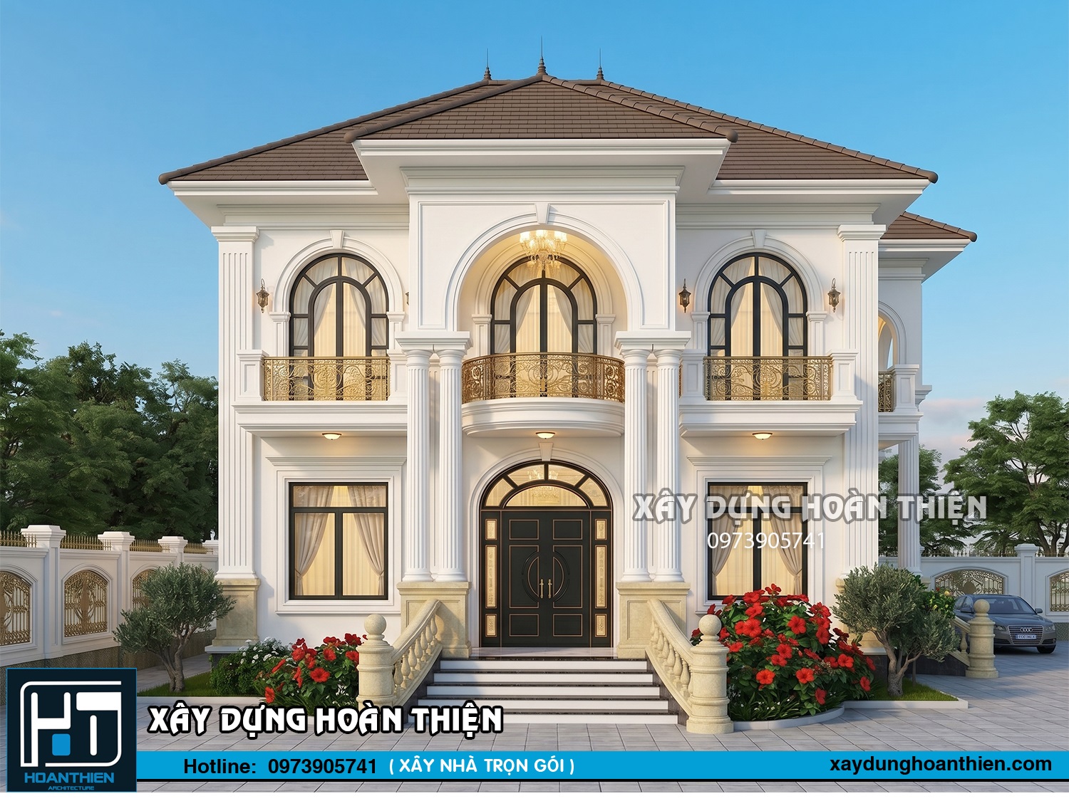 Mẫu biệt thự tân cổ điển 2 tầng đẹp tinh tế