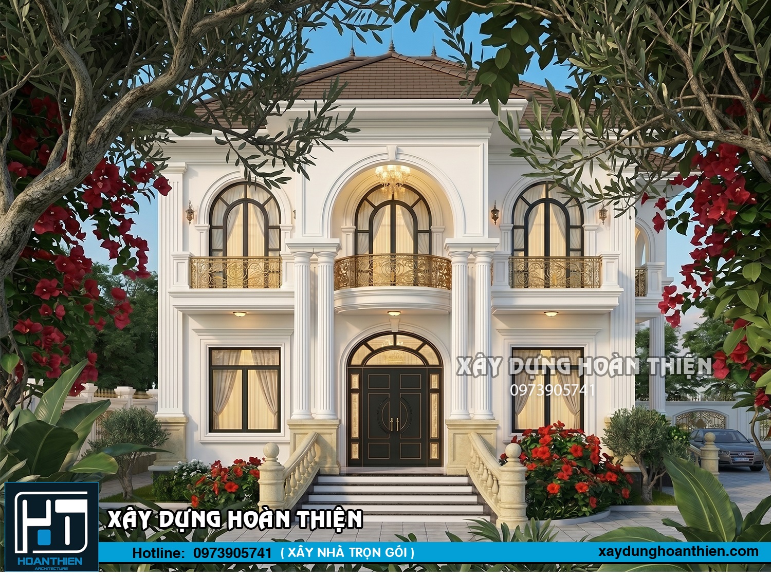 Mẫu biệt thự tân cổ điển 2 tầng đẹp tinh tế