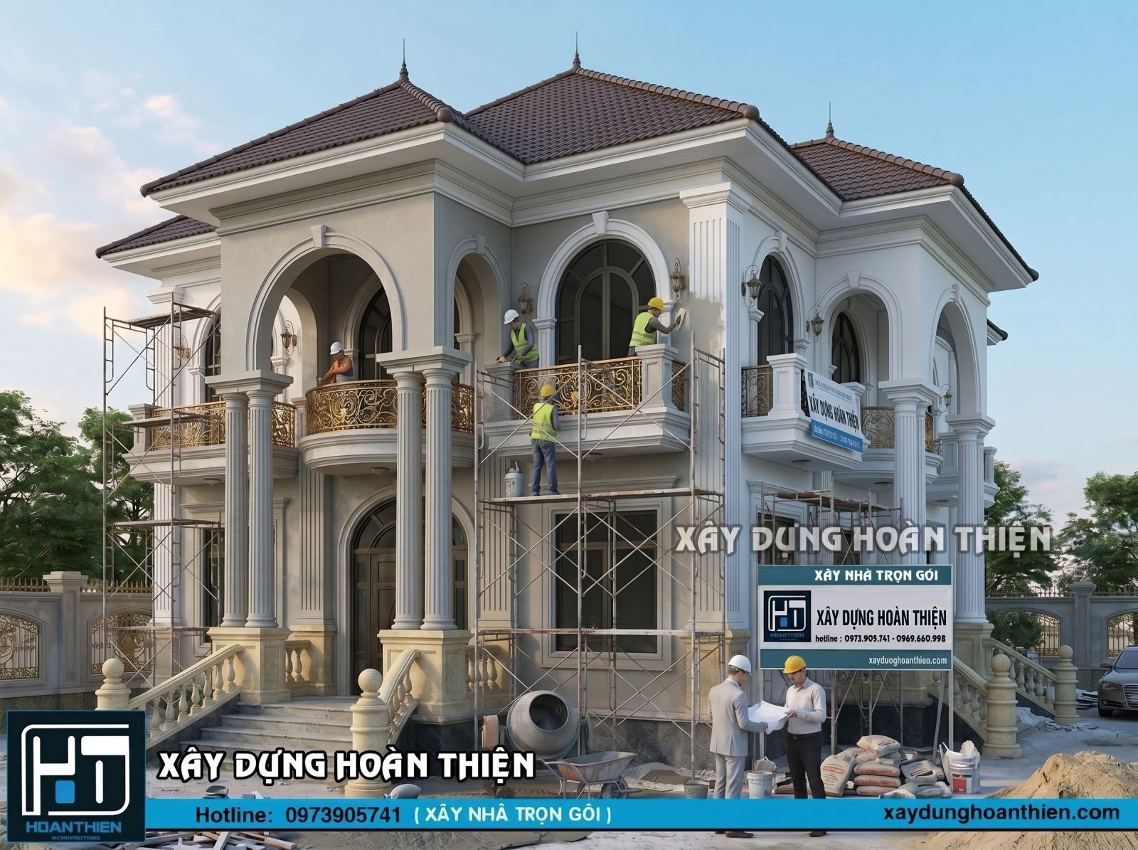 Mẫu biệt thự tân cổ điển 2 tầng đẹp tinh tế