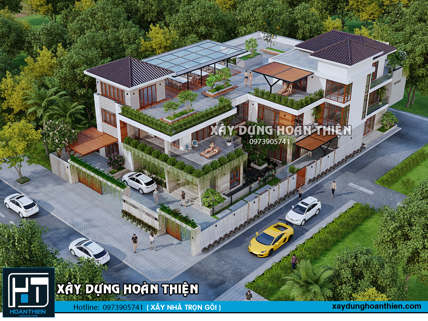 Mẫu thiết kế biệt thự tại  Biên Hòa hiện đại, đẳng cấp và gần gũi thiên nhiên