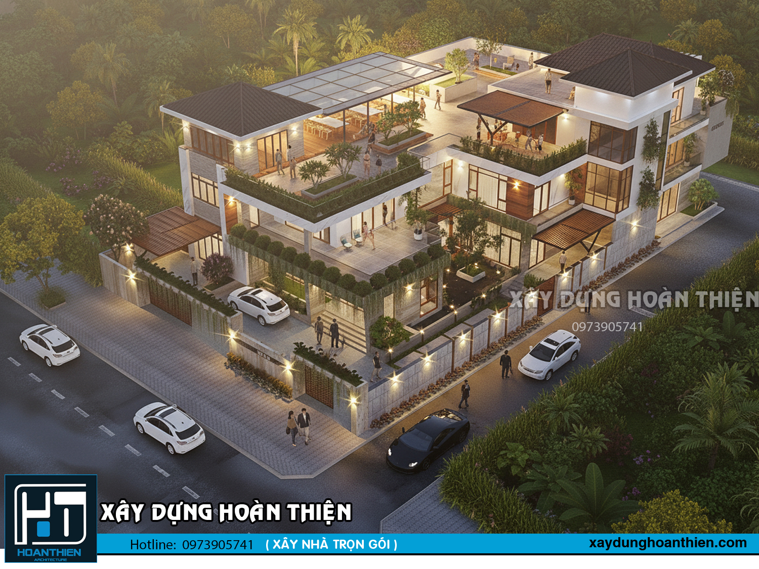 Mẫu thiết kế biệt thự tại  Biên Hòa hiện đại, đẳng cấp và gần gũi thiên nhiên