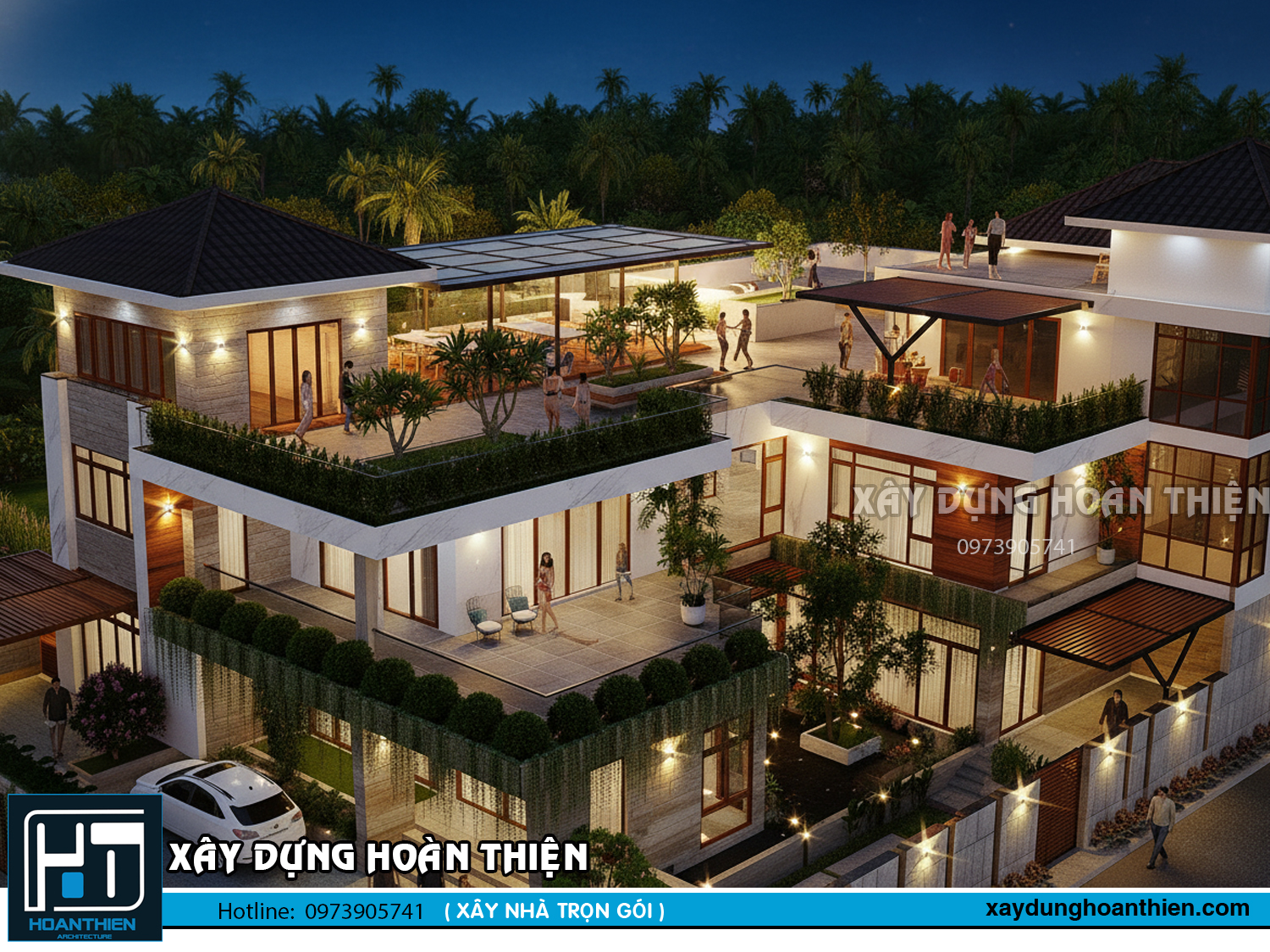 Mẫu thiết kế biệt thự tại  Biên Hòa hiện đại, đẳng cấp và gần gũi thiên nhiên