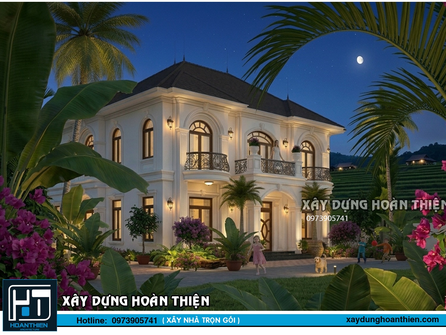 Mẫu thiết kế biệt thự tân cổ điển 2 tầng sang trọng, đẳng cấp