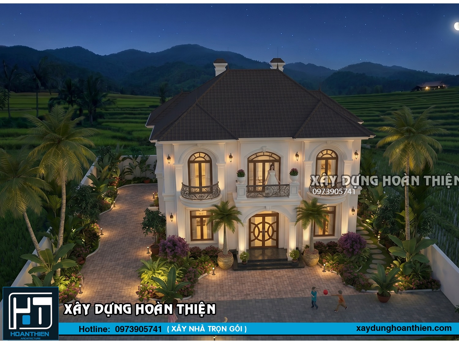Mẫu thiết kế biệt thự tân cổ điển 2 tầng sang trọng, đẳng cấp