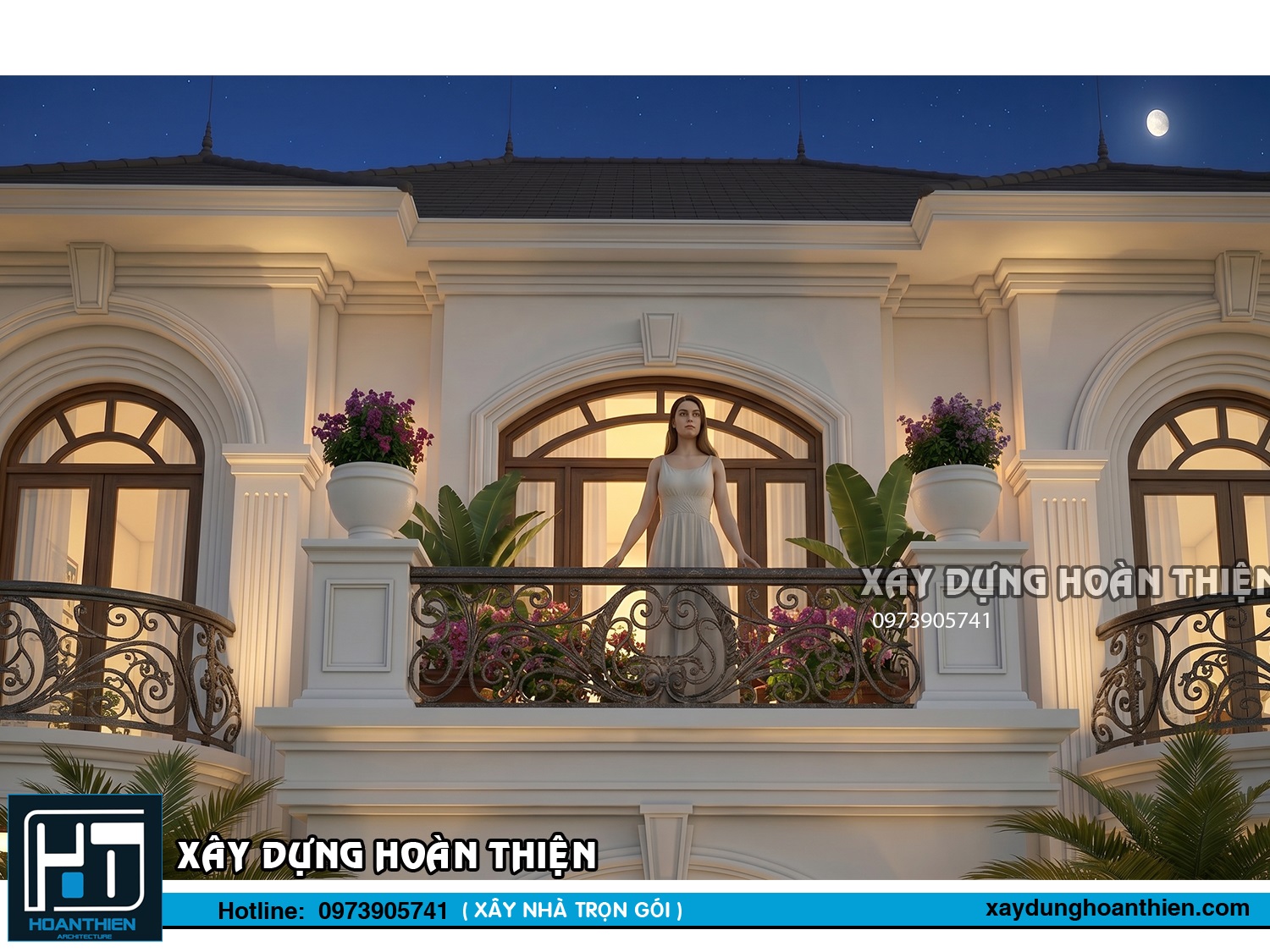 Mẫu thiết kế biệt thự tân cổ điển 2 tầng sang trọng, đẳng cấp