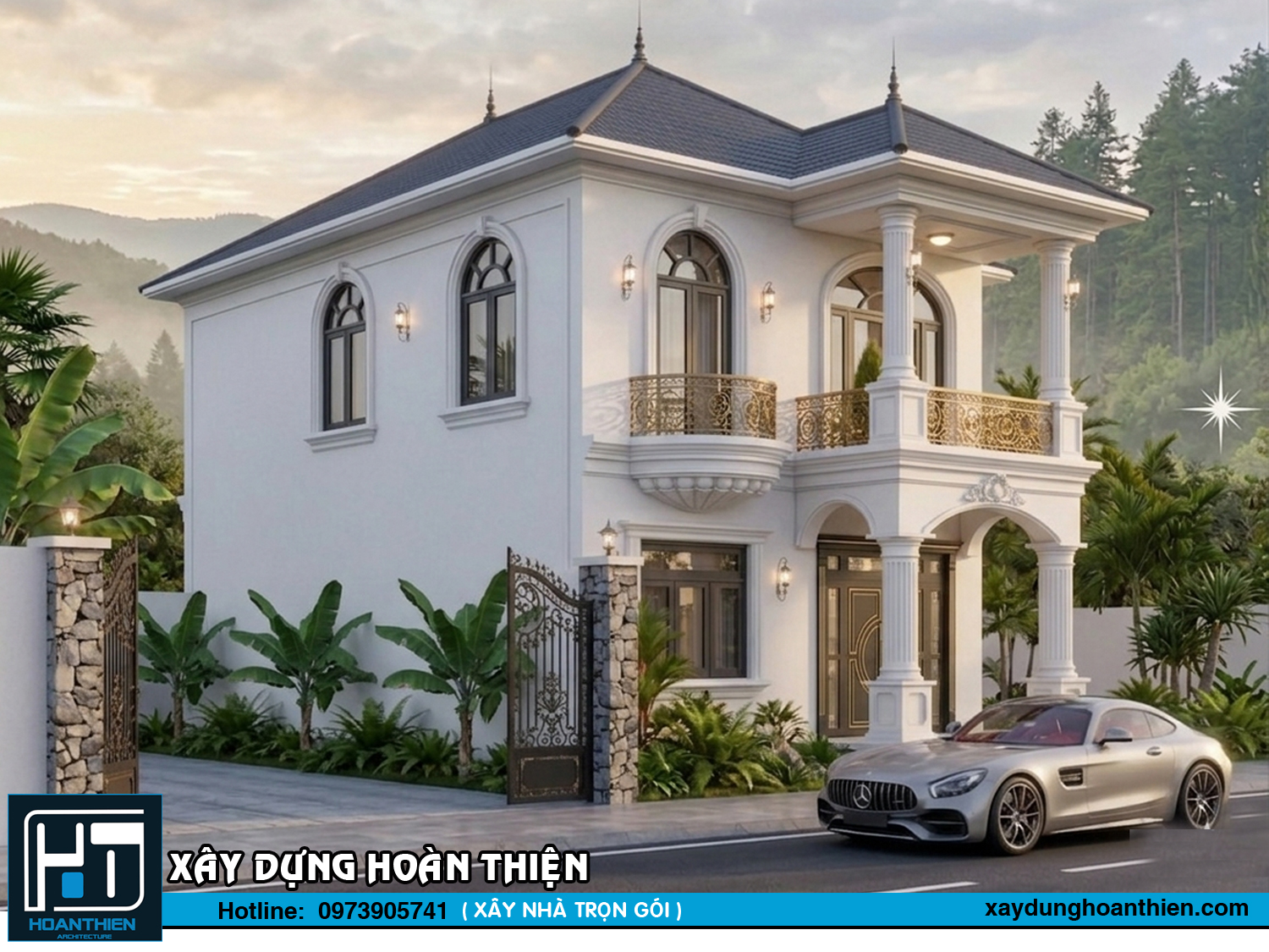 Mẫu biệt thự 2 tầng tâng cổ điển đẹp Mẫu biệt thự 2 tầng tâng cổ điển đẹp