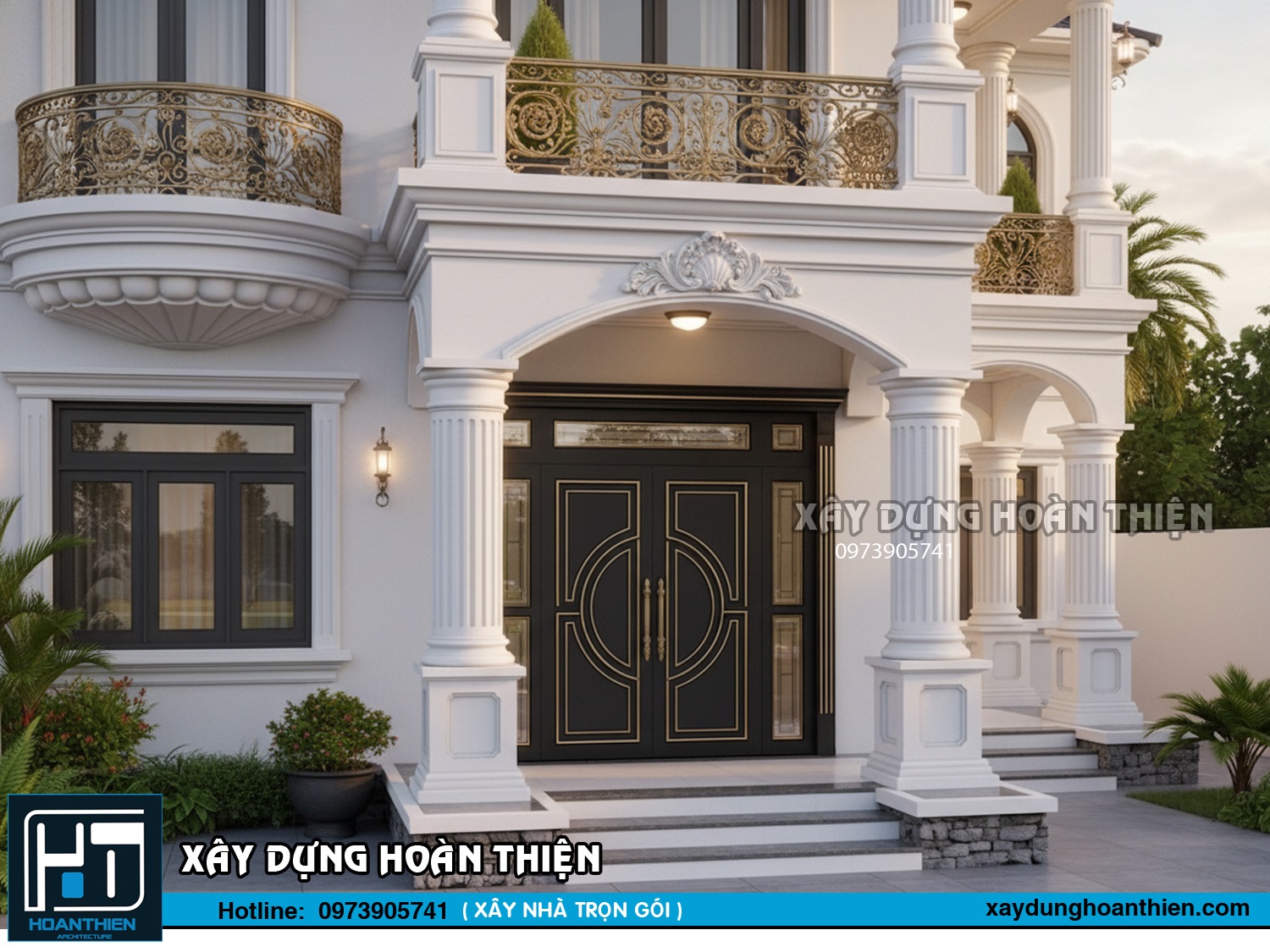 Mẫu biệt thự 2 tầng tâng cổ điển đẹp Mẫu biệt thự 2 tầng tâng cổ điển đẹp