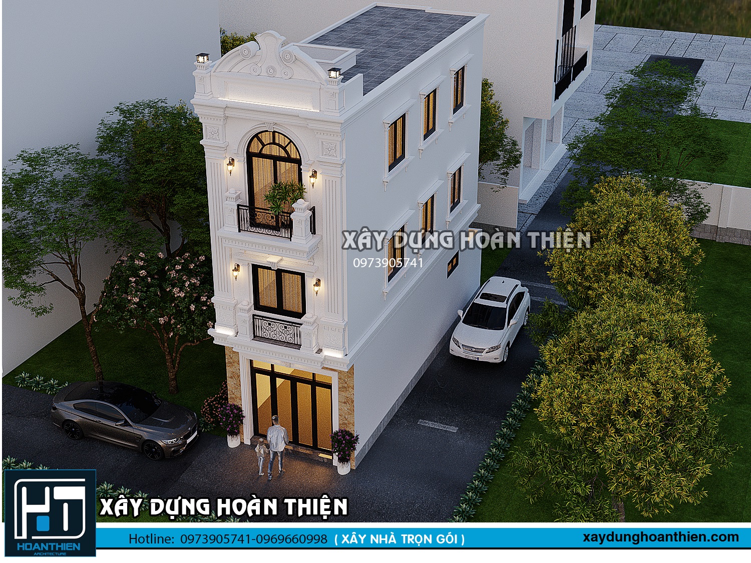 MẪU NHÀ ỐNG TÂN CỔ ĐIỂN 3 TẦNG 2 MẶT TIỀN THANH THOÁT & SANG TRỌNG