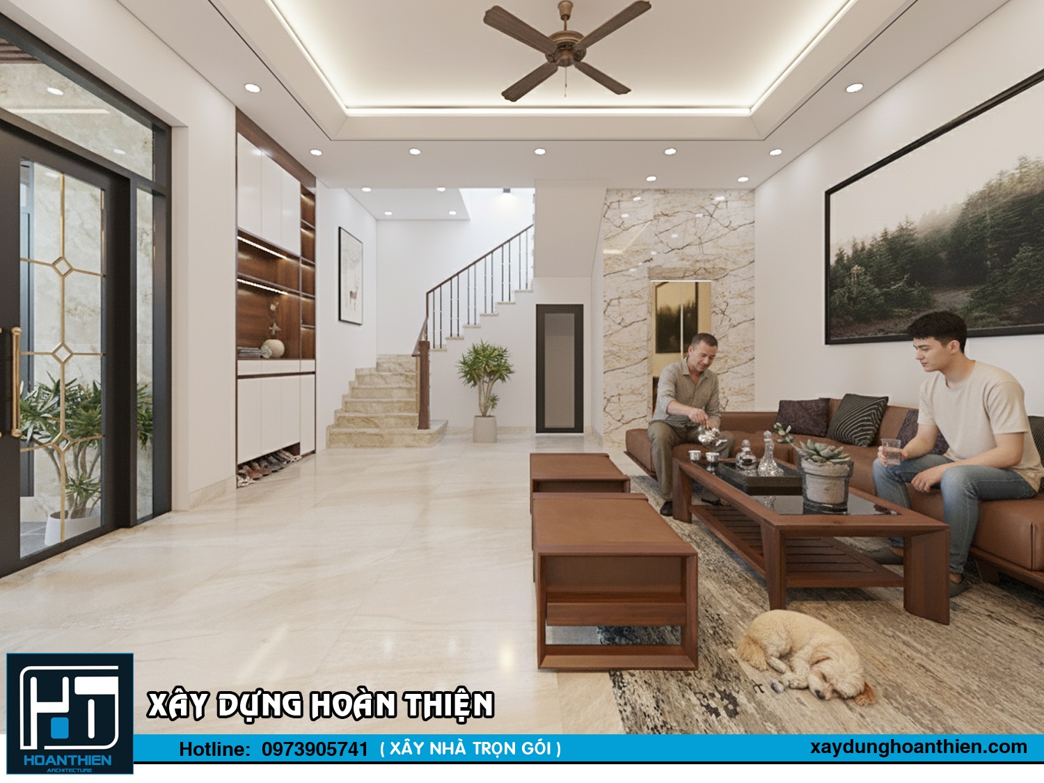 Mẫu nhà ống 5 tầng trên đất méo