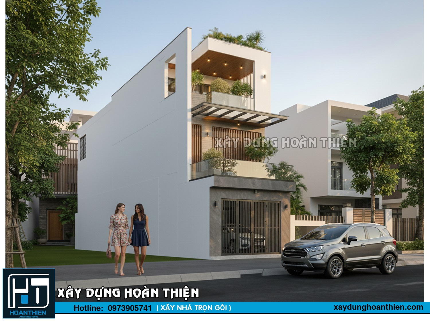 Thiết kế nhà ống 3 tầng hiện đại, tối ưu không gian sống 