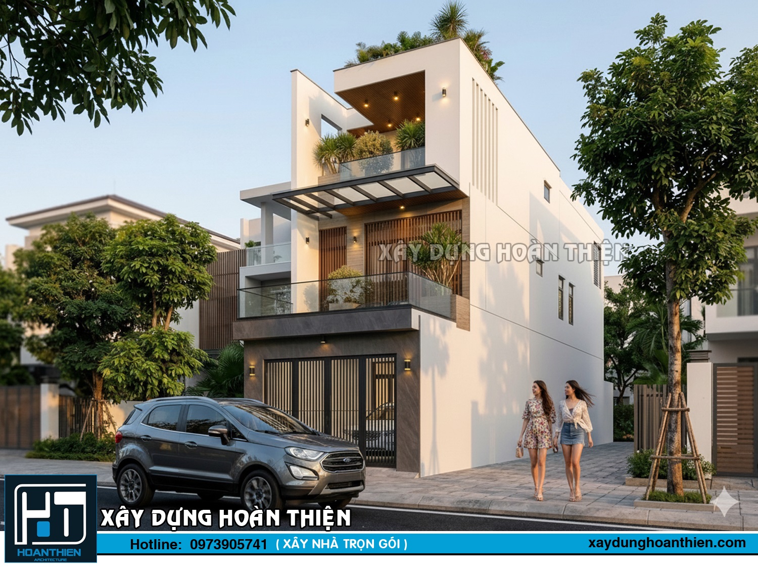 Thiết kế nhà ống 3 tầng hiện đại, tối ưu không gian sống 