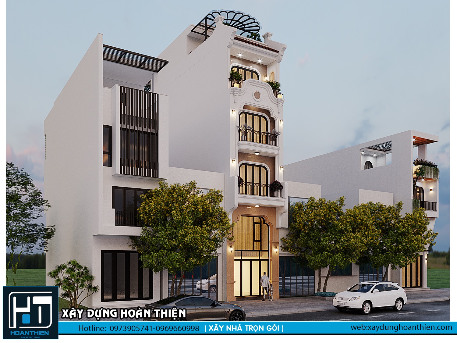 Thiết kế nhà ống phong cách indochine tại Hải Phòng