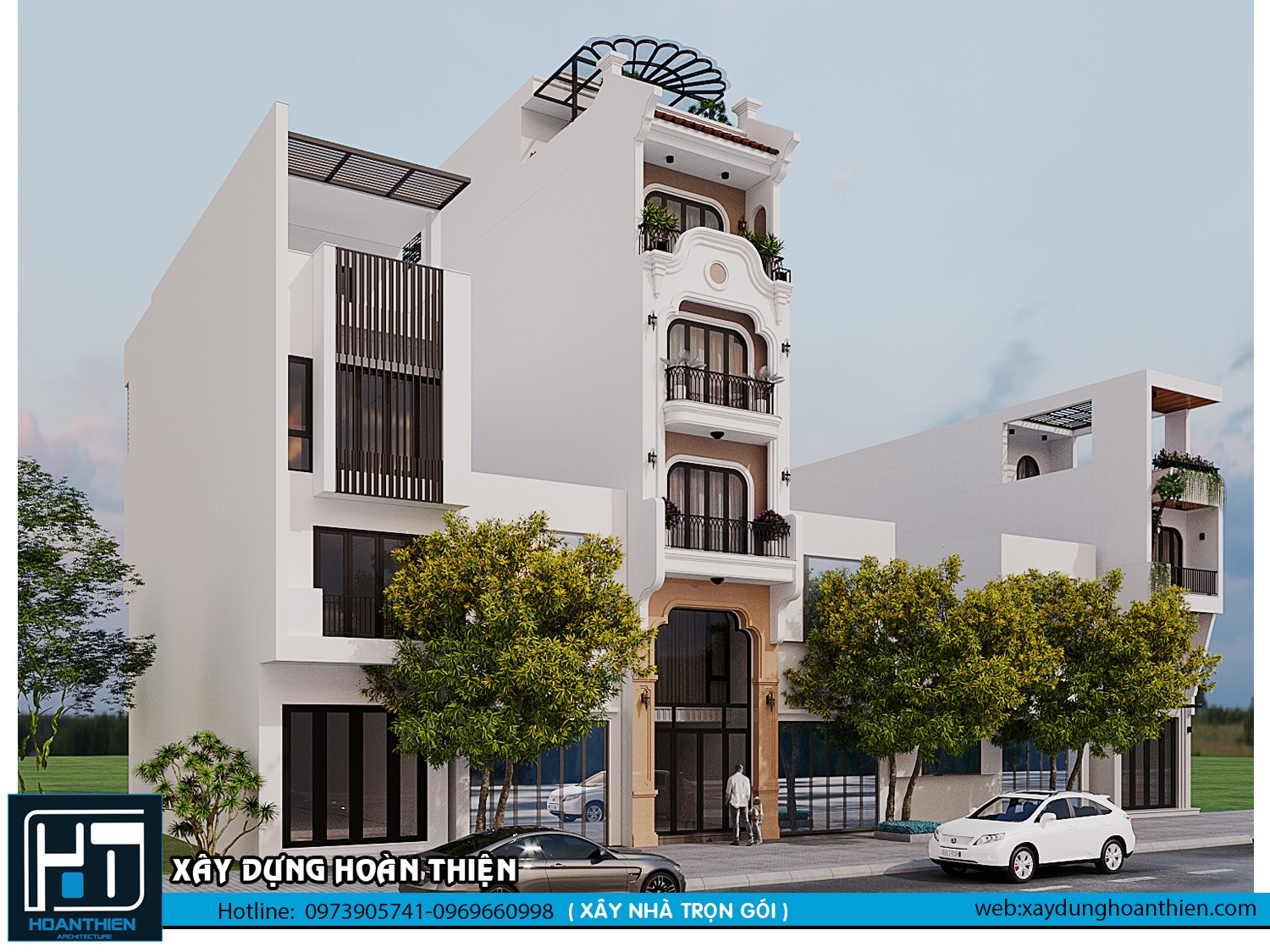 Thiết kế nhà ống phong cách indochine tại Hải Phòng