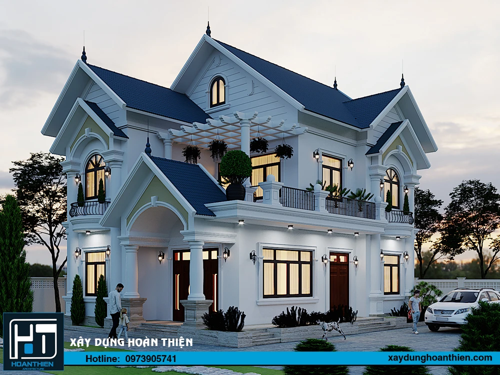 Thiết kế nội thất nhà phố tân cổ điển sang trọng tại Ninh Bình