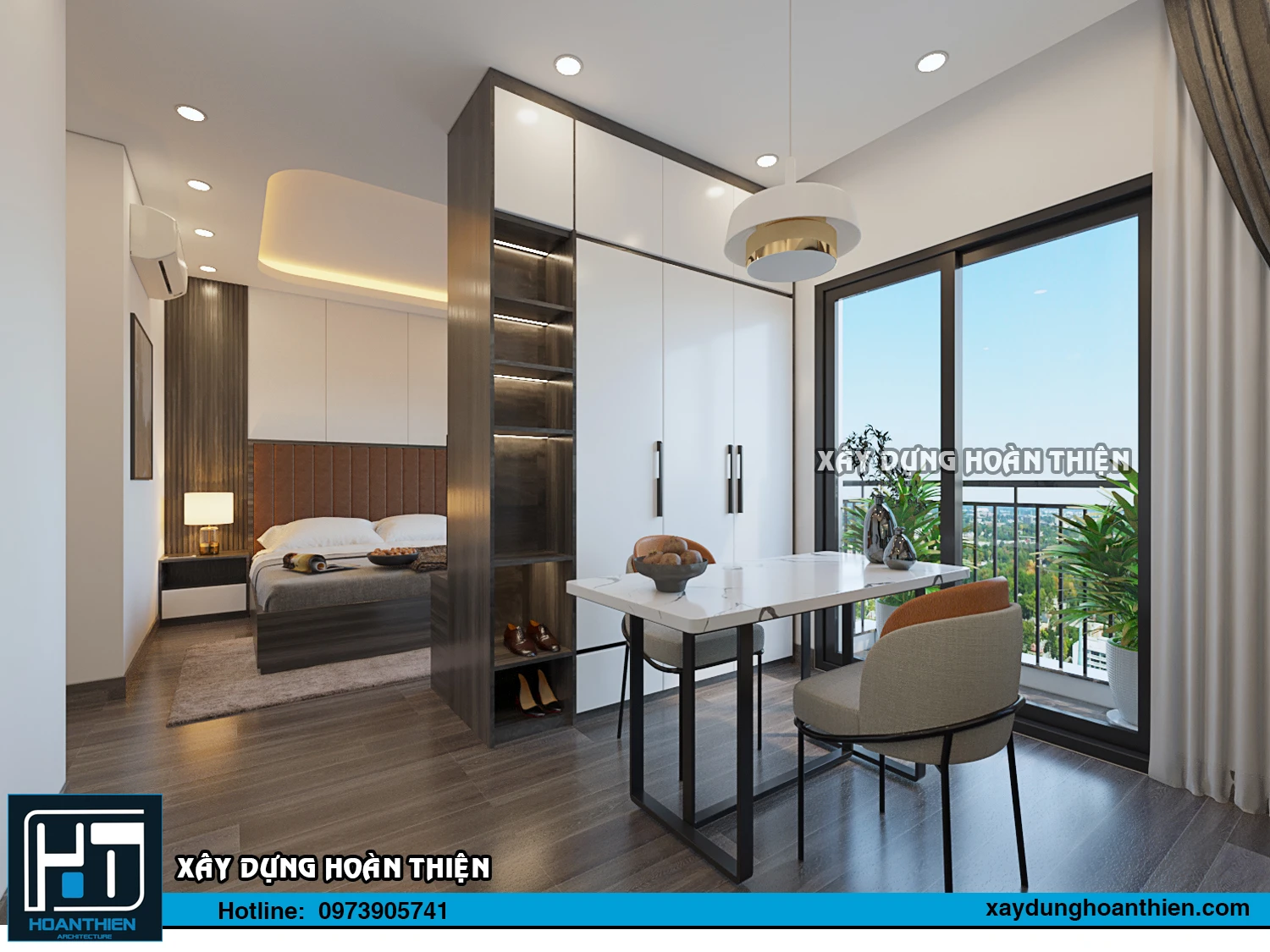 Thiết kế thi công nội thất căn hộ Aqua City Hạ Long, Quảng Ninh Thiết kế thi công nội thất căn hộ Aqua City Hạ Long, Quảng Ninh