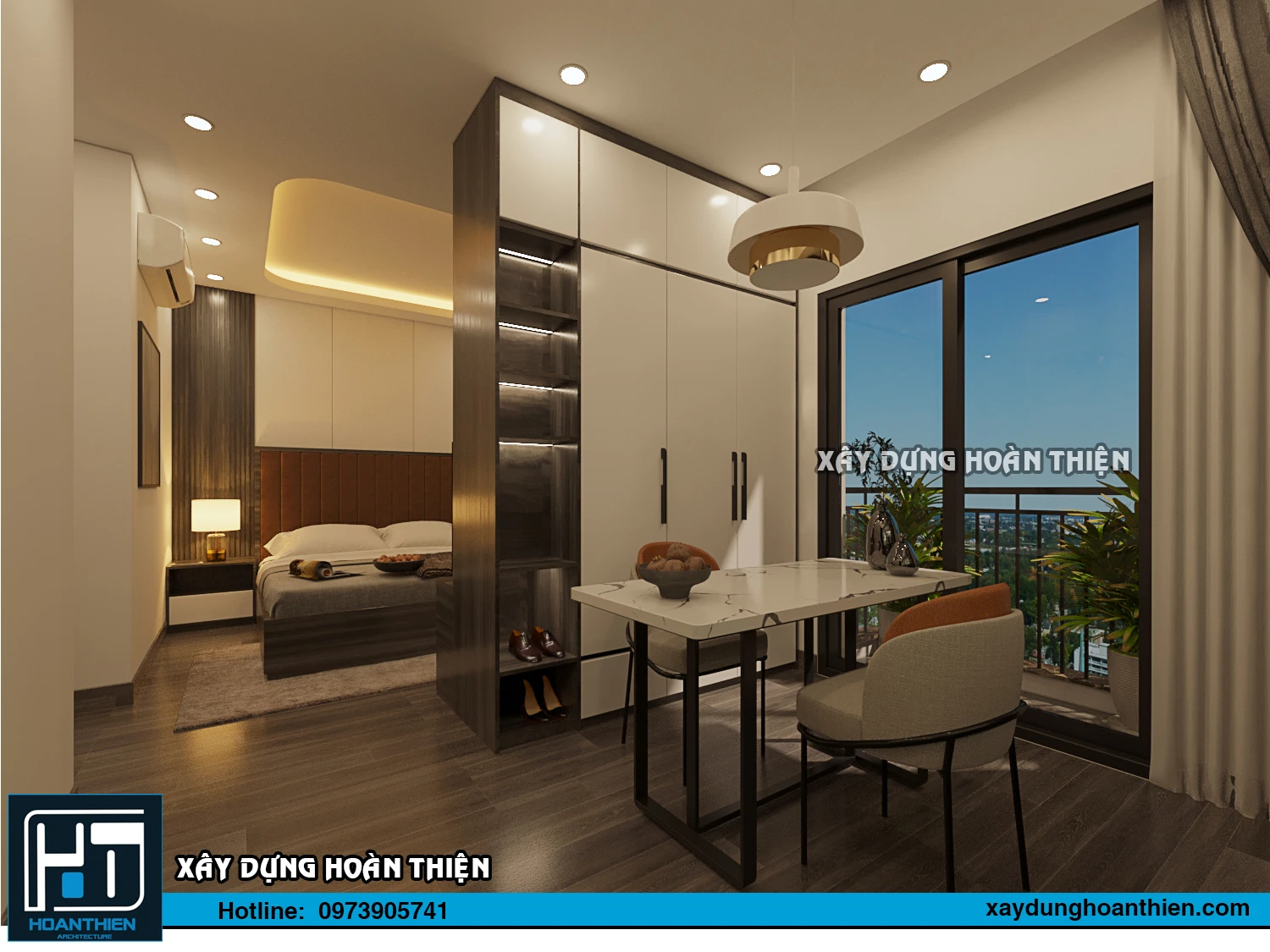 Thiết kế thi công nội thất căn hộ Aqua City Hạ Long, Quảng Ninh Thiết kế thi công nội thất căn hộ Aqua City Hạ Long, Quảng Ninh