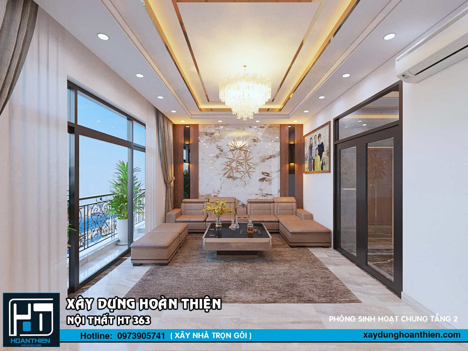mẫu thiết kế phòng khách đẹp ấn tượng năm 2024