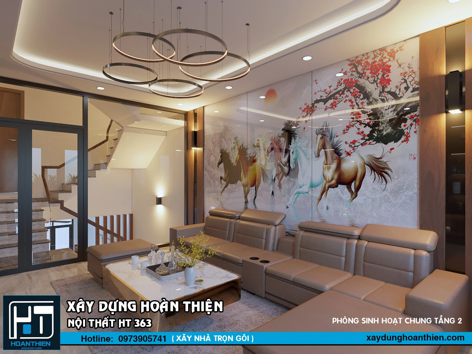 mẫu thiết kế phòng khách đẹp ấn tượng năm 2024