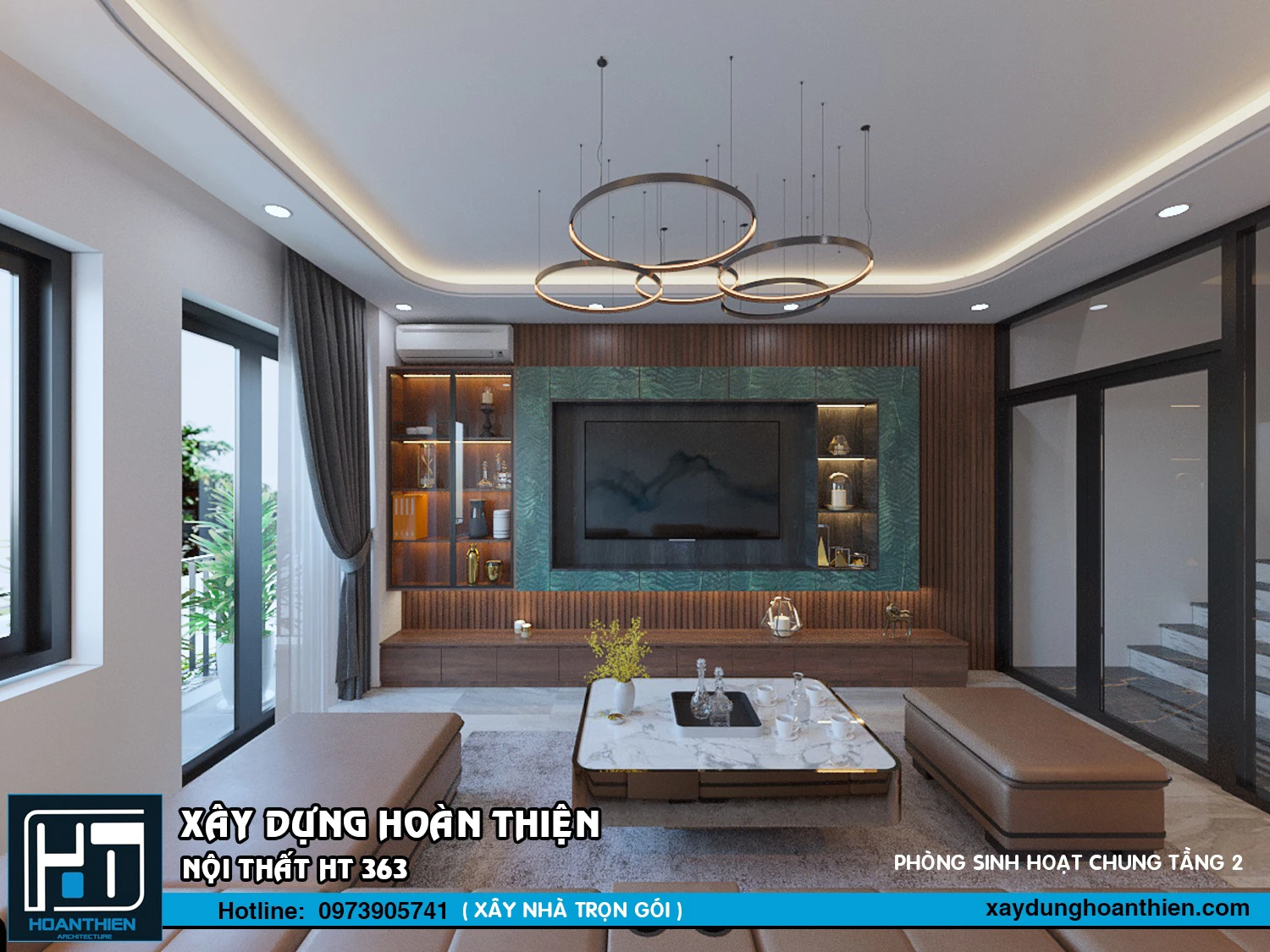 mẫu thiết kế phòng khách đẹp ấn tượng năm 2024