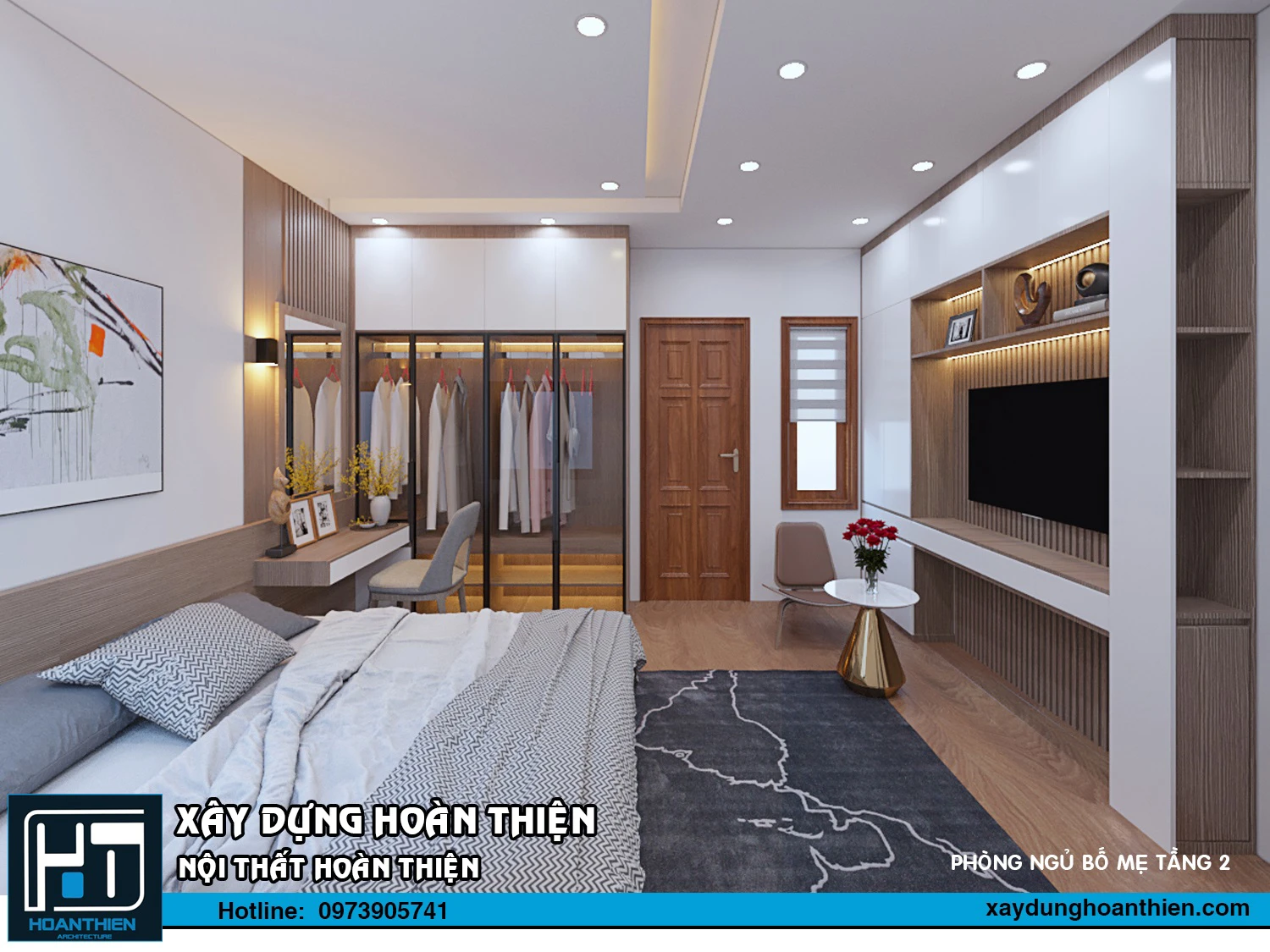 Thiết kế, Thi công nội thất nhà ống 4 tầng