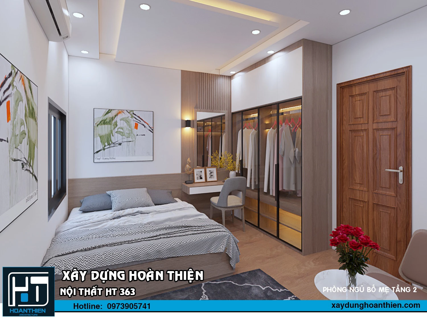 Thiết kế, Thi công nội thất nhà ống 4 tầng