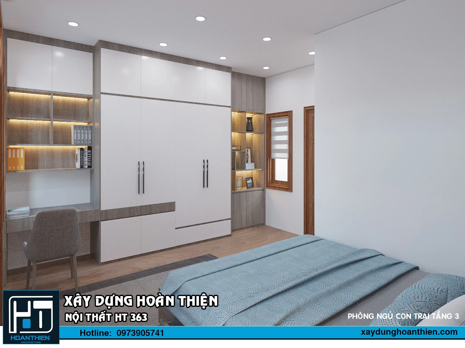 Thiết kế, Thi công nội thất nhà ống 4 tầng