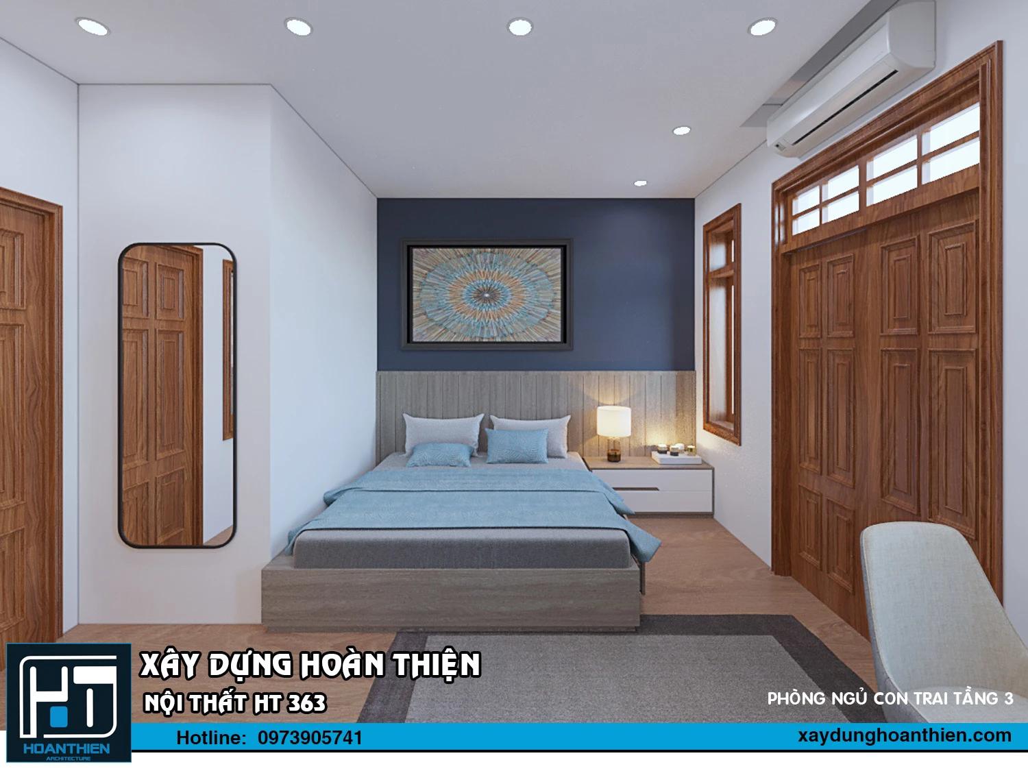 Thiết kế, Thi công nội thất nhà ống 4 tầng