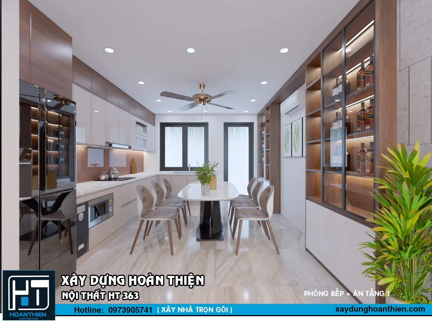 mẫu thiết kế phòng ăn đẹp 2024 tại hải phòng