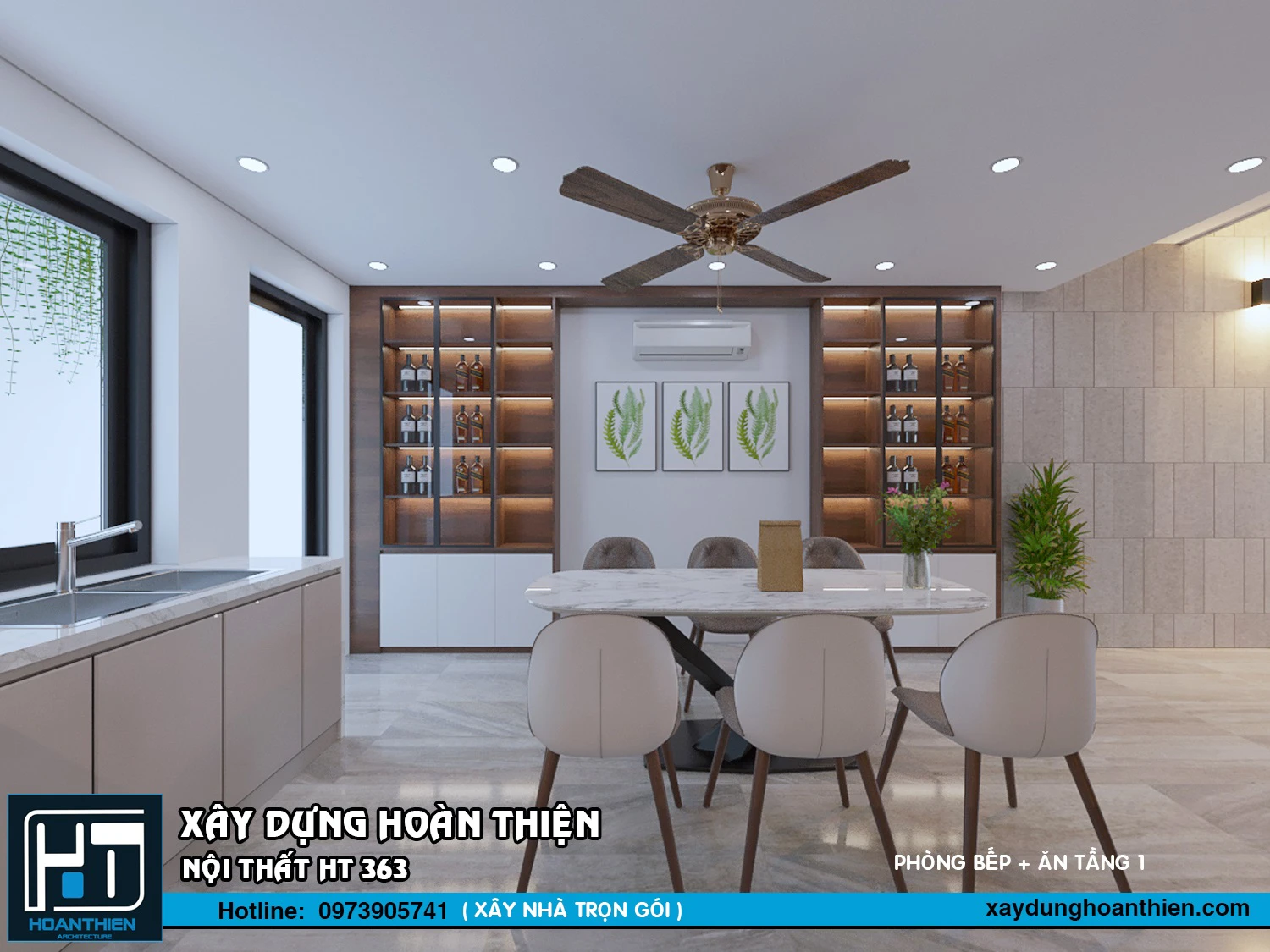 mẫu thiết kế phòng ăn đẹp 2024 tại hải phòng