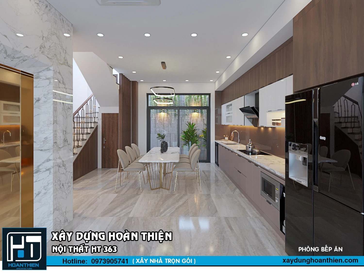 mẫu thiết kế phòng ăn đẹp 2024 tại hải phòng