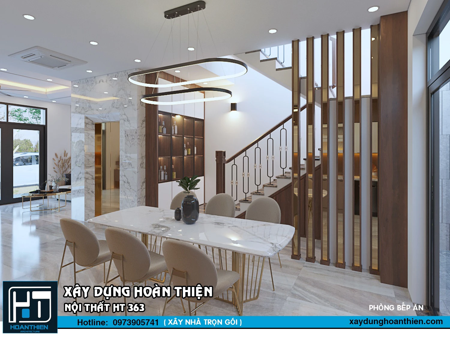 mẫu thiết kế phòng ăn đẹp 2024 tại hải phòng