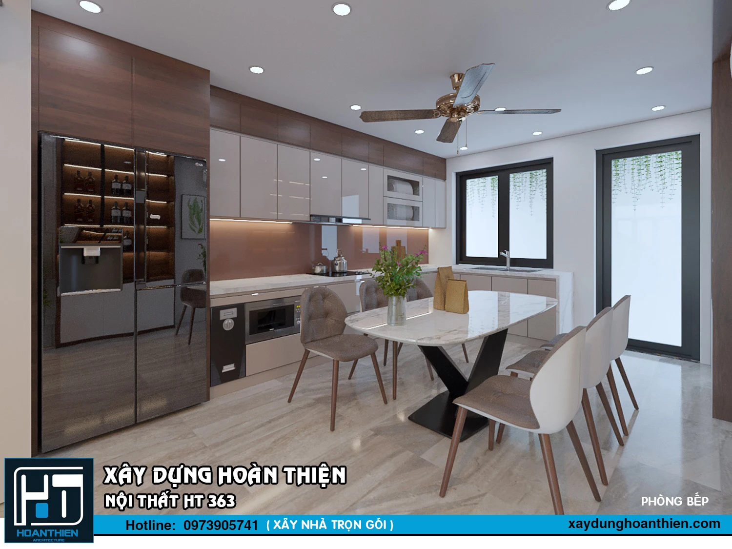 mẫu thiết kế phòng ăn đẹp 2024 tại hải phòng