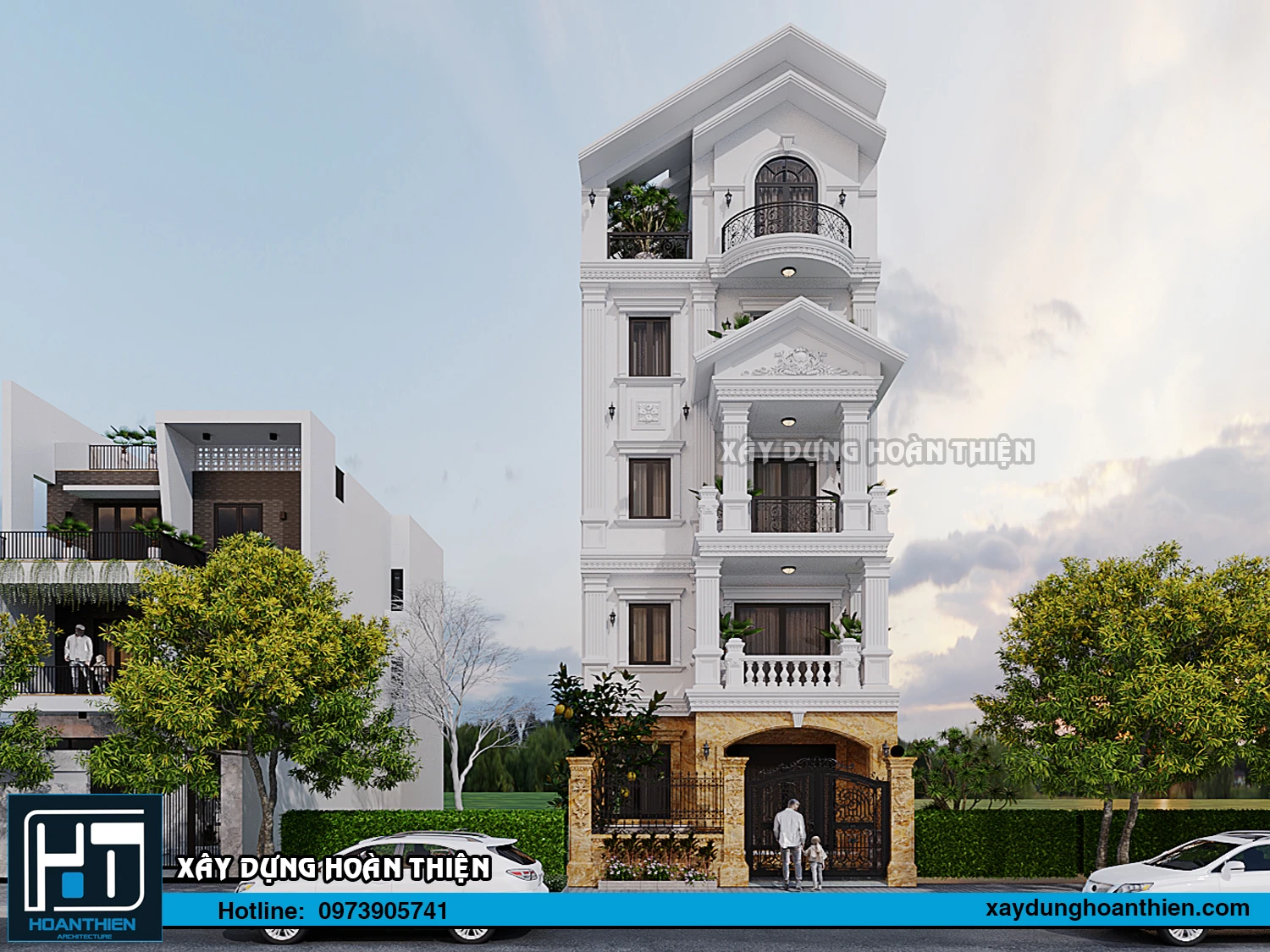 Biệt thự 5 tầng tân cổ điển Biệt thự 5 tầng tân cổ điển