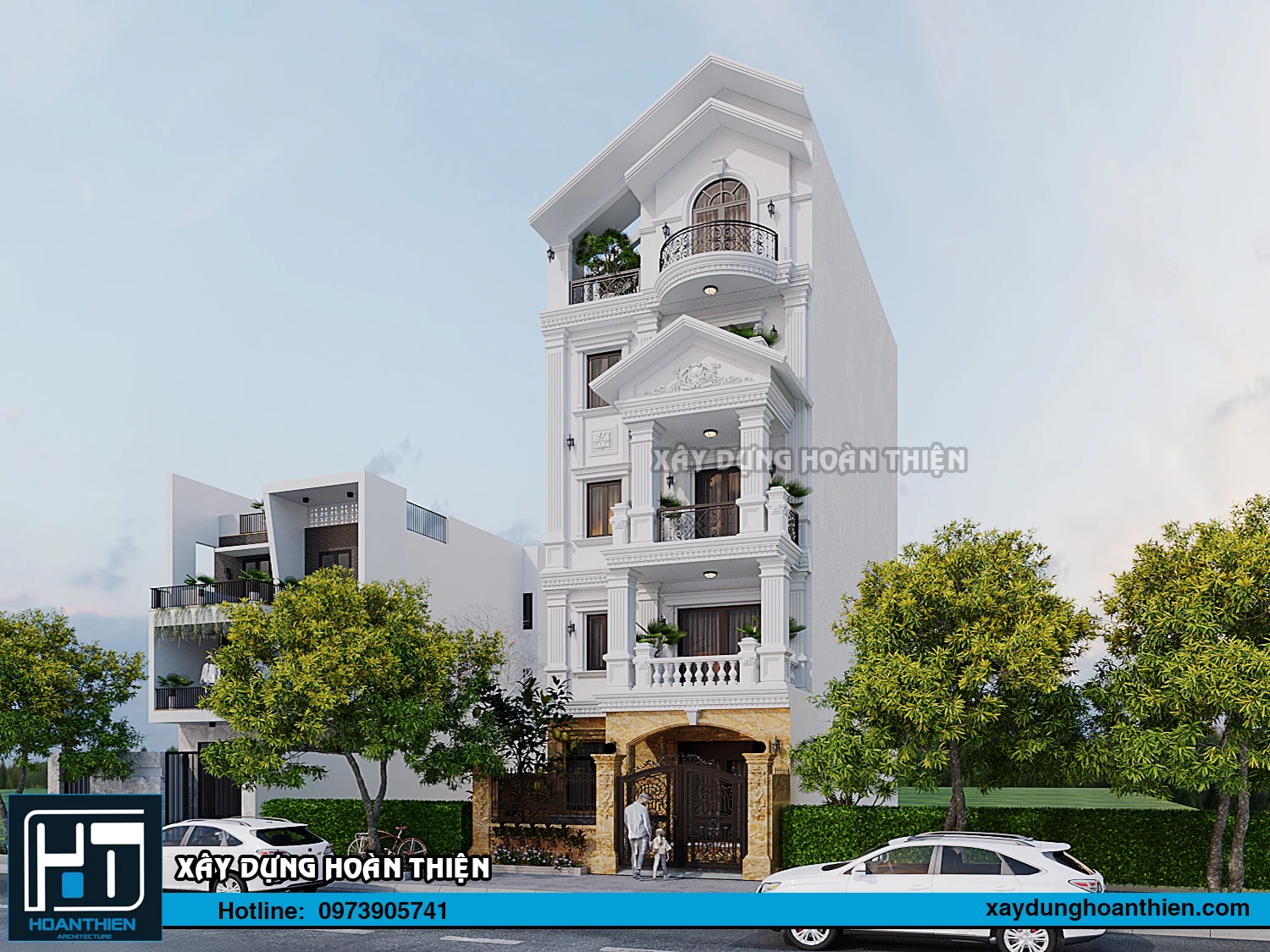 Biệt thự 5 tầng tân cổ điển Biệt thự 5 tầng tân cổ điển
