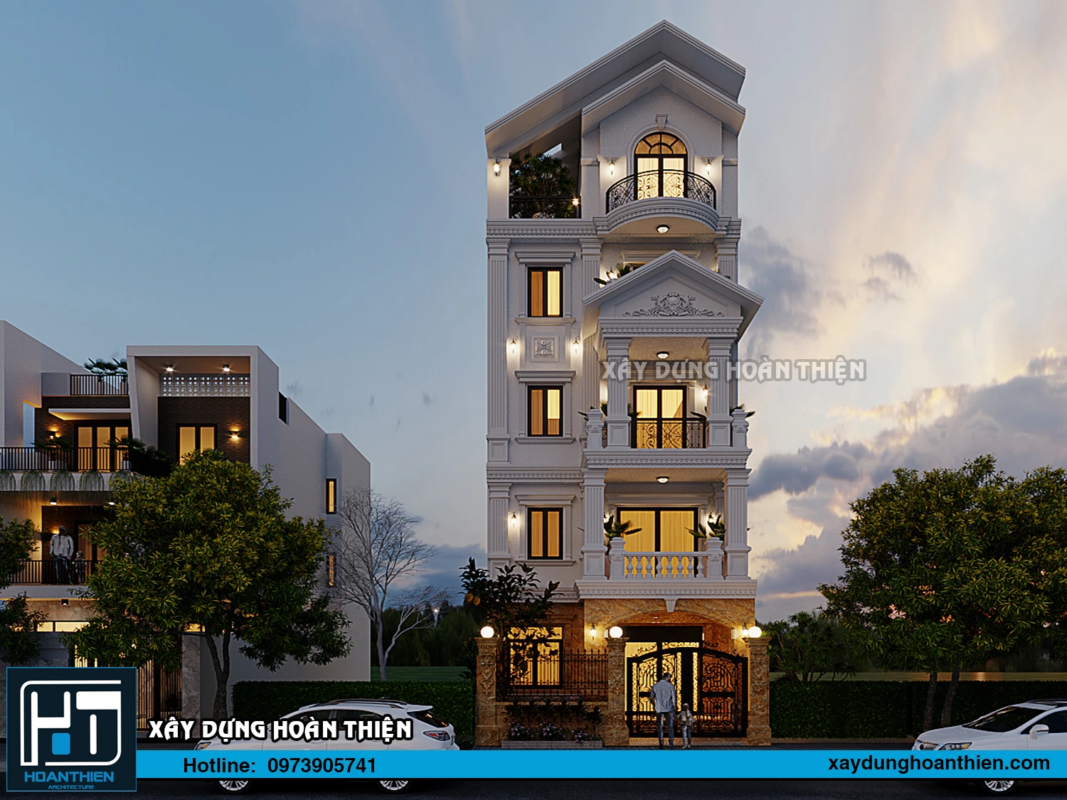 Biệt thự 5 tầng tân cổ điển Biệt thự 5 tầng tân cổ điển