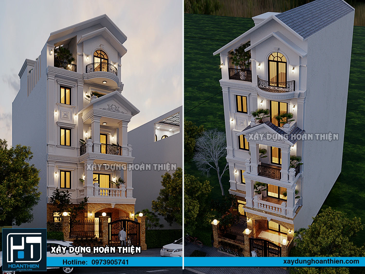 Biệt thự 5 tầng tân cổ điển Biệt thự 5 tầng tân cổ điển