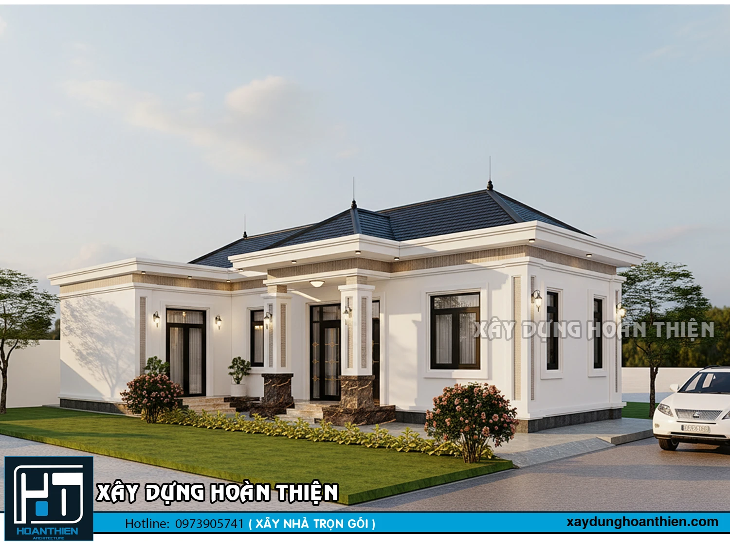 Mẫu biệt thự 1 tầng mái nhật tại Hải Phòng Mẫu biệt thự 1 tầng mái nhật tại Hải Phòng