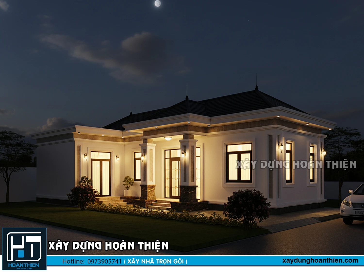 Mẫu biệt thự 1 tầng mái nhật tại Hải Phòng Mẫu biệt thự 1 tầng mái nhật tại Hải Phòng