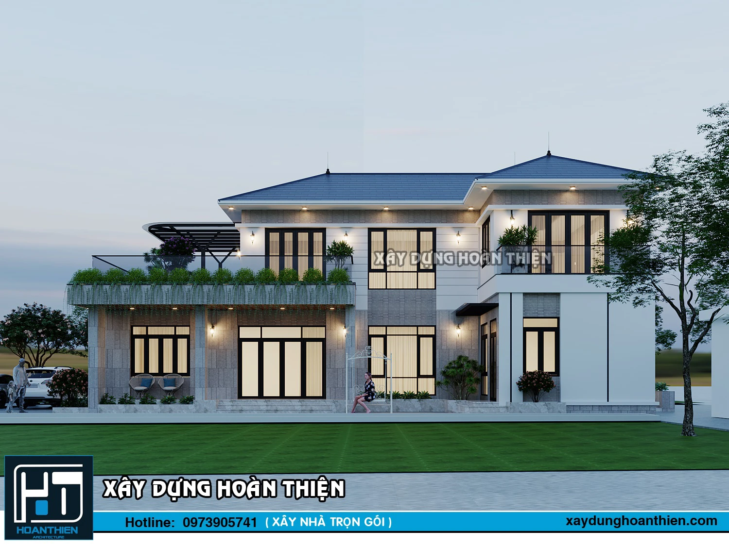 Biệt thự vườn mái nhật 2 tầng tại Dương Kinh, Hải Phòng Biệt thự vườn mái nhật 2 tầng tại Dương Kinh, Hải Phòng