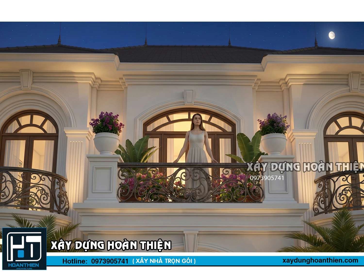 Mẫu thiết kế biệt thự tân cổ điển 2 tầng sang trọng, đẳng cấp Mẫu thiết kế biệt thự tân cổ điển 2 tầng sang trọng, đẳng cấp
