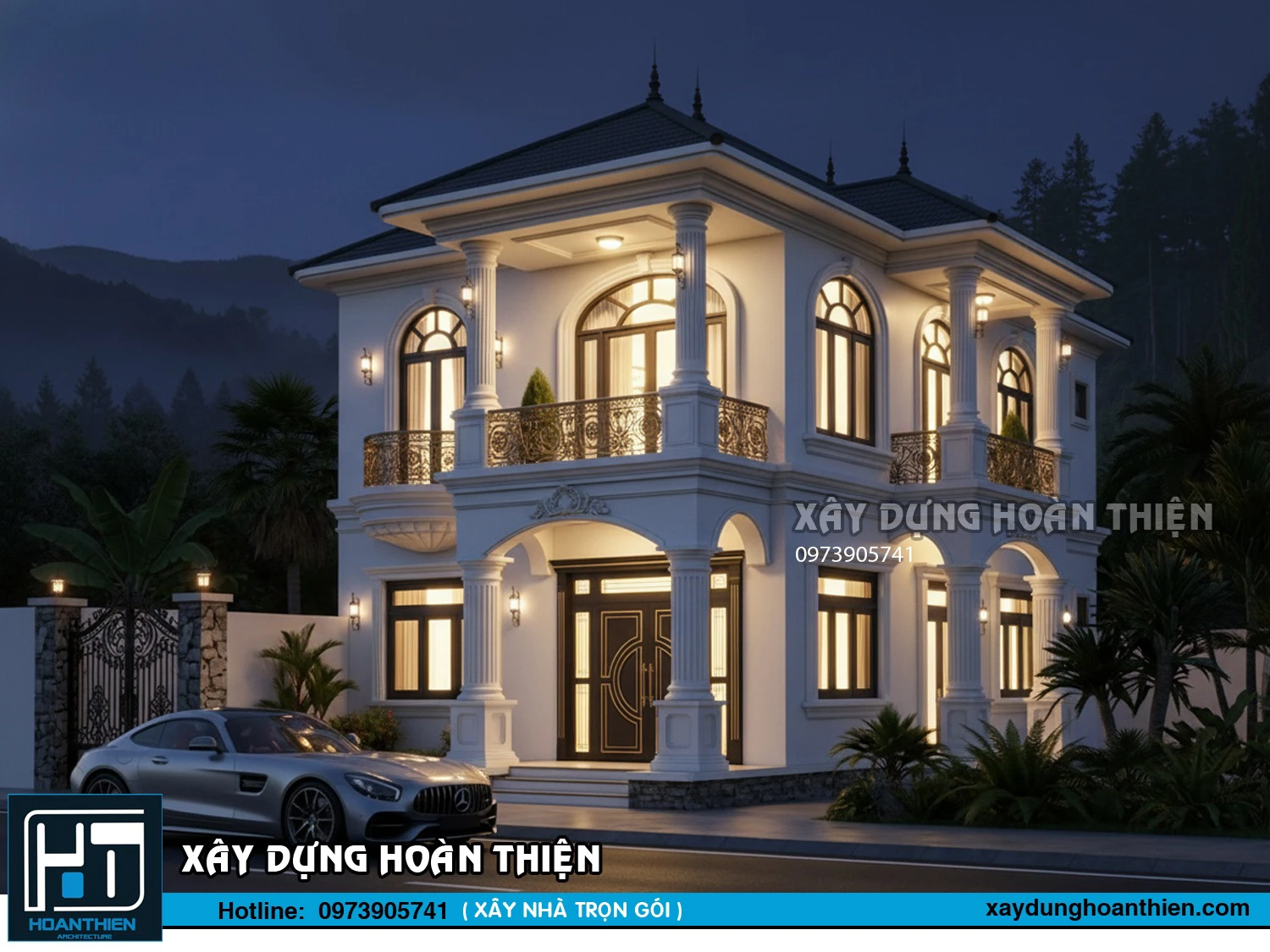 Mẫu biệt thự 2 tầng tâng cổ điển đẹp Mẫu biệt thự 2 tầng tâng cổ điển đẹp